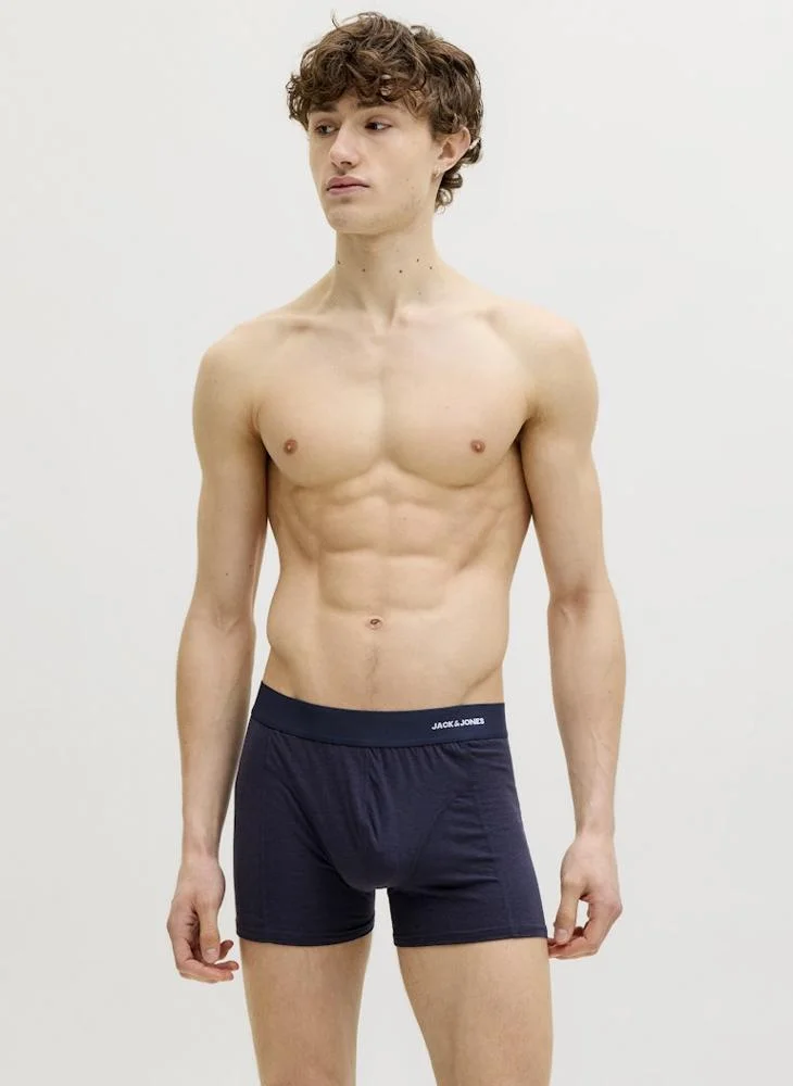 JACK & JONES  3 Pack Of Logo Trunks for Men | Best Price UAE